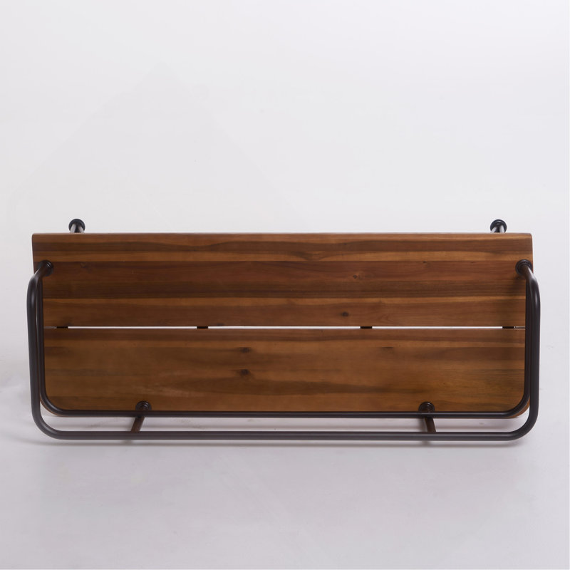 Banc industriel en bois et métal