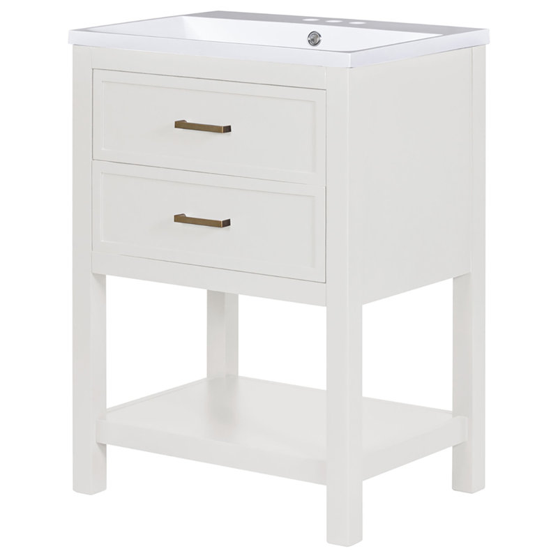 Elisebeth 24'' Single Bathroom Vanity with Ceramic Top