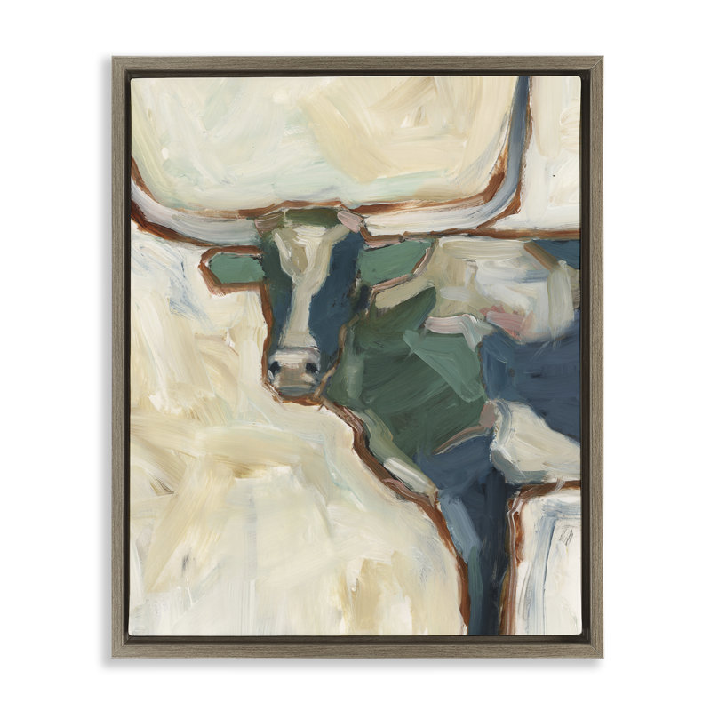 Art mural de toile Western, H 31 po x l 25 po, Cadre flottant orme Montalcino