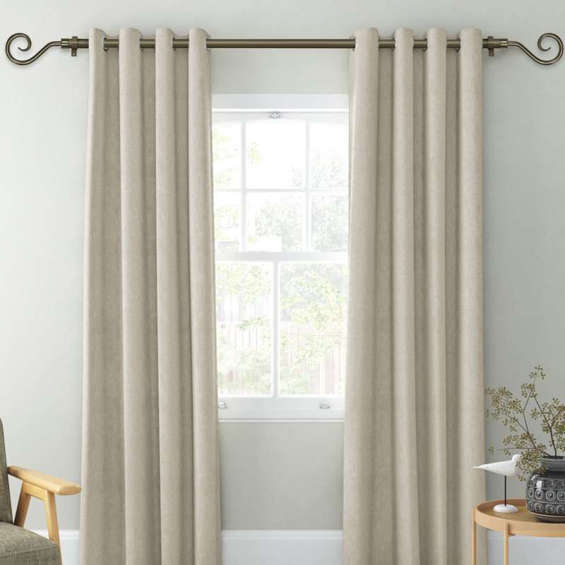 Tringle à rideaux simple Southmead, H 1 po x l 120 po x P 1 po, Or antique