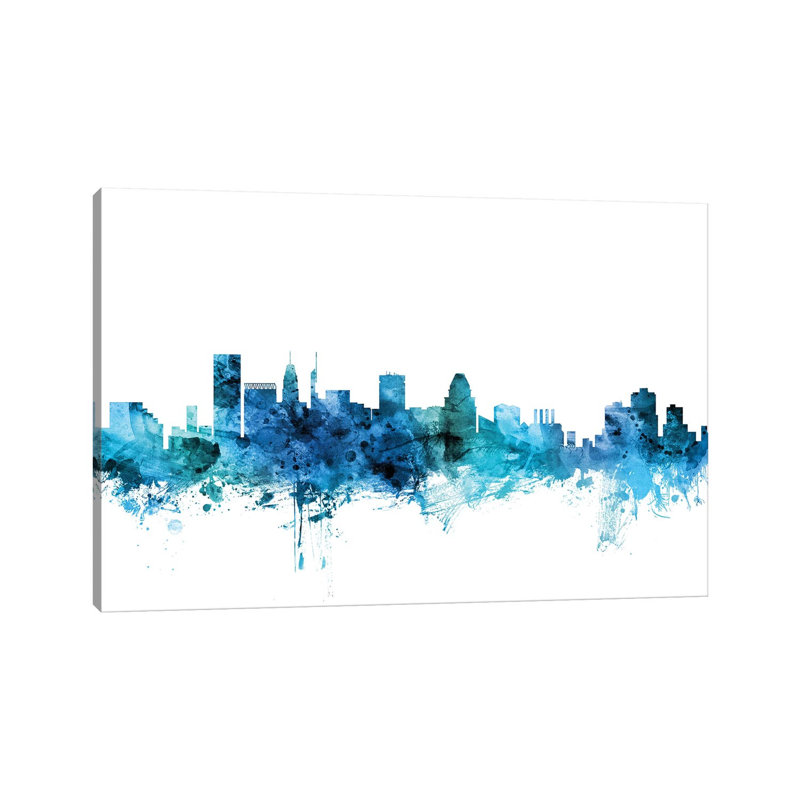 Baltimore, Maryland Skyline by Michael Tompsett - Wrapped Canvas Gallery-Wrapped Canvas Giclée, 30.48 cm H x 45.72 cm W