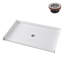 Receveur de douche en alcôve Streamline GB-645-584, 158,4 cm x 112,6 cm, conforme aux normes ADA, en acrylique blanc brillant, avec bonde centrale (bonde incluse).
