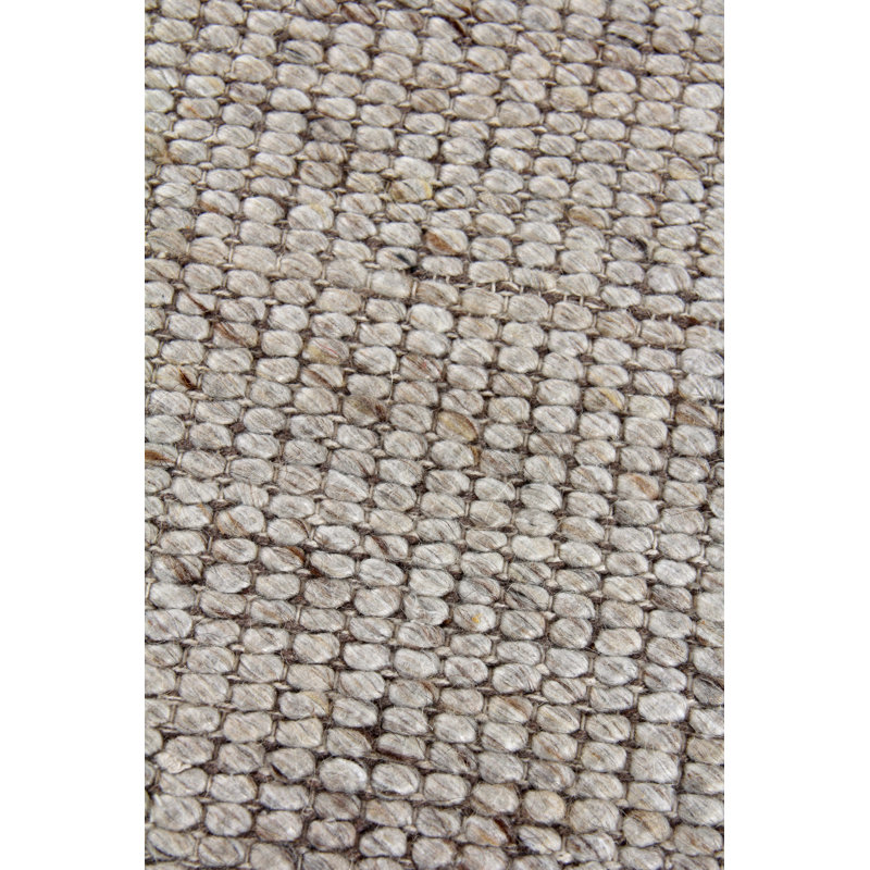 Hesse Hand-Loomed Polyester/Cotton Beige Area Rug, Rectangle 6' x 9'