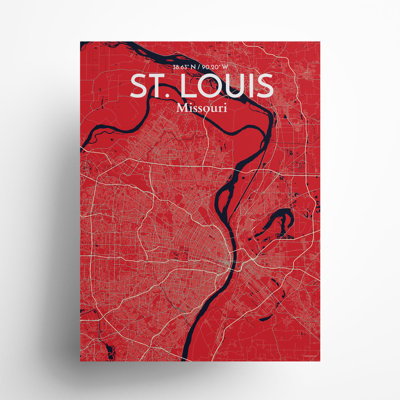 St. Louis City Map, impression