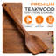 Cheer Collection Teak Wood Cooking Spatula with Comfortable Handle