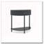 Console Table de bout demi-lune avec 2 tiroirs de rangement et tablette inférieure pour le salon, la chambre à coucher, le bureau et le couloir-121087125