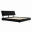 Structure de lit, tête de lit capitonnée avec un coussin extra-large, lit plateforme en chenille avec support double en lattes de métal et de bois, solide et stable, silencieux-670503278-670503267