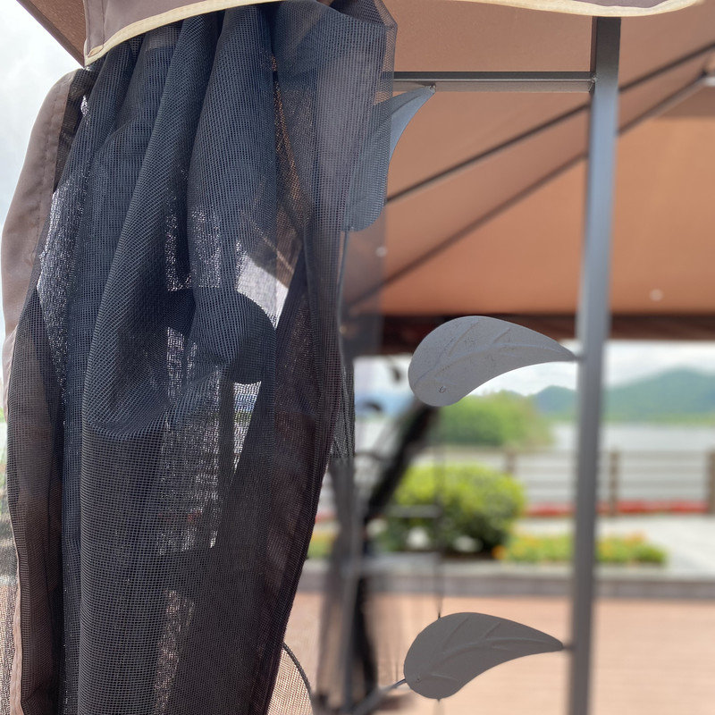 13x10 Outdoor Patio Gazebo Canopy Tent With Ventilated Double Roof And Mosquito net(Detachable Mesh Screen On All Sides),Suitable for Lawn, Garden, Backyard and Deck, Top