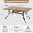 60'' Rectangular Power-Coated Outdoor Dining Table with Parasol Hole for 6 People-1876208015