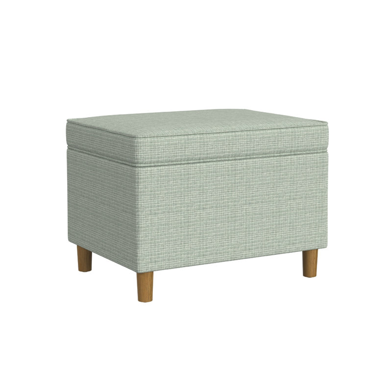 Kelemen Upholstered Ottoman, Mint Green Polyester