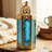 Gold Moroccan Candle Lantern Decorative Candle Holder Lamp for Table or Hanging, Ramadan Decorations, Weddings, Indoor Home Decor, Outdoor Patio or Porch (Set of 2)-452001048-452001047
