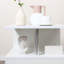 Table de bout moderne de 20 pouces, table d'appoint décorative, table basse en forme de S avec tablette de rangement et poteaux en acier, élégante et fonctionnelle