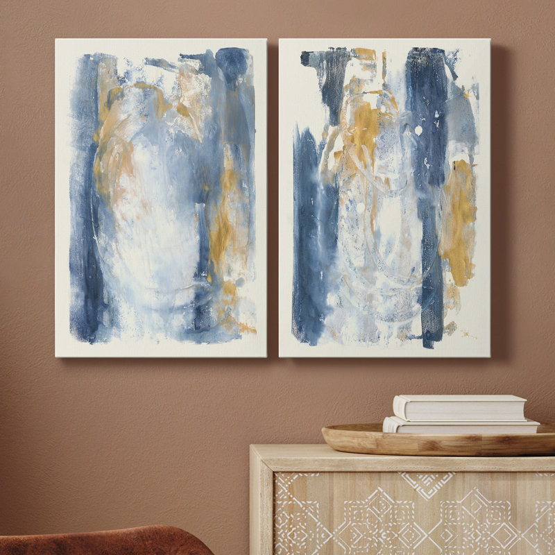 Circles & Dream I, toile tendue avec châssis de qualité supérieure - prête à être accrochée, H 18 po x l 24 po x P 1 po