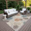 Tapis géométrique Ceajay ACN3085 lavable à la machine pour l'intérieur et l'extérieur-145386605-145386606