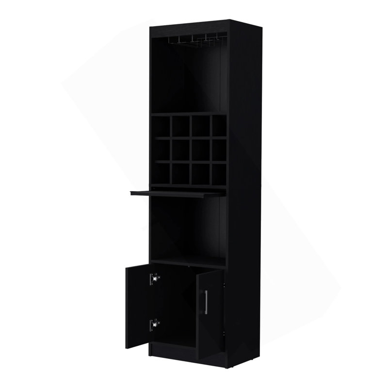 Bar avec rangement pour le vin Wenge, Wengé