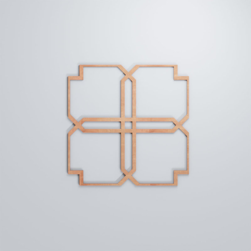 Panneaux muraux décoratifs Englewood, Cerise, H 11 3/8 po x l 11 3/8 po x P 3/8 po