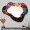 Opt art kaléidoscope lumineux II - Op Art, décoration en métal - miroir mural moderne asymétrique