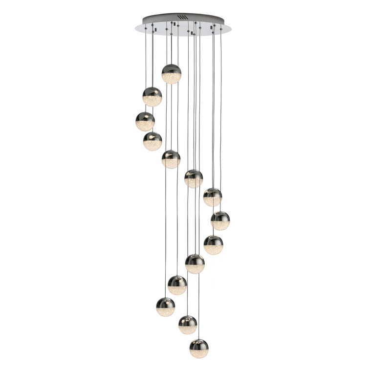 Avocet 14 - Light Chrome LED Cluster Pendant