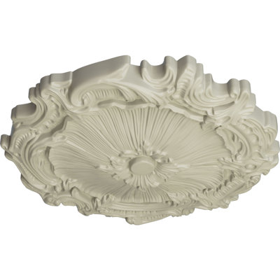 Médaillon de plafond Endurathane Melonie, DO 16 po x P 3 5/8 po x P 3/4 po (convient aux auvents jusqu'à 6 3/8 po), finition de foyer en pierre peinte à la main