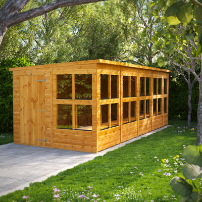 Powersheds 18 x 8ft Timber Tongue & Groove Pent Potting Shed