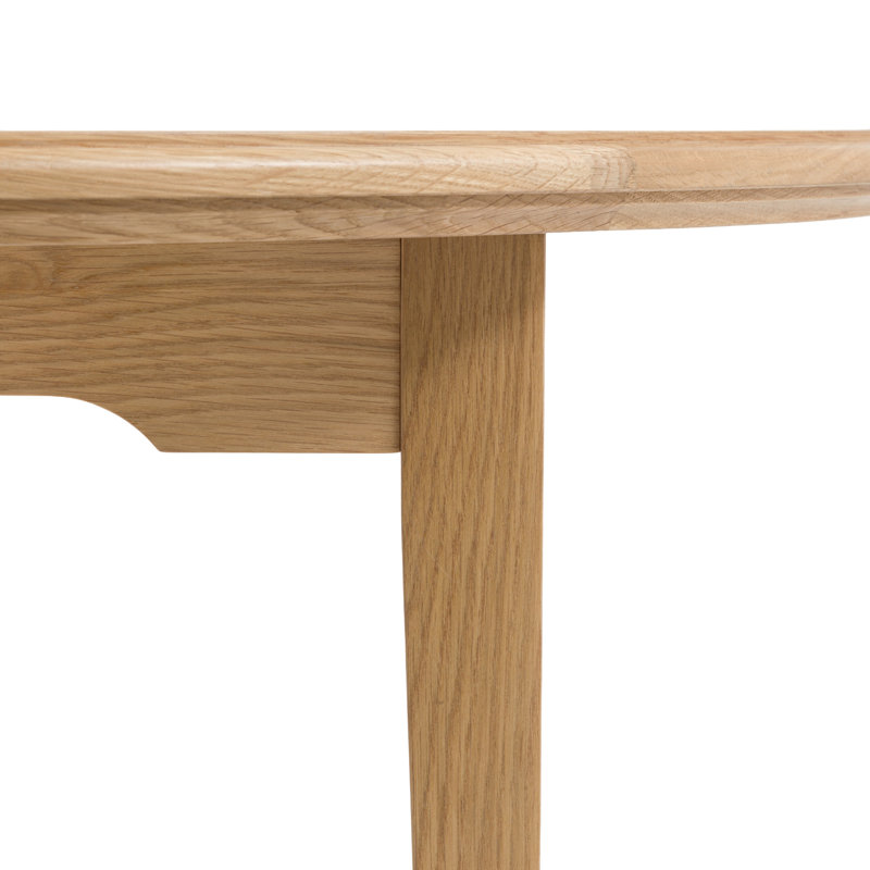 Extendable Round Solid Wood Top Dining Table