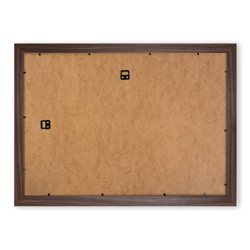 View of the Sunset in India in Abstract - Picture Frame Graphic Art Print, 35cm H x 50cm W x 2cm D, Walnut