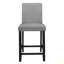 Ensemble de salle à manger à hauteur de comptoir 5 pièces, ensemble de table de salle à manger et chaises rembourrées en bois noir / gris
