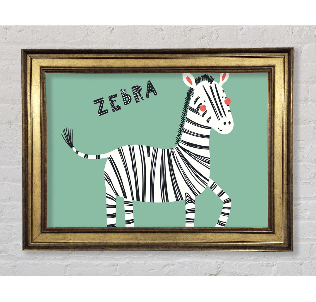 Zebra Pride - Einzelner Bilderrahmen Kunstdrucke