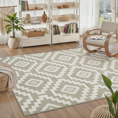 Tapis à poils longs lavable Charles avec envers antidérapant