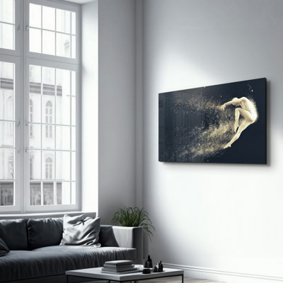 Elegant Tempered Glass Wall Art Painting, 13.8 x 21.7 inches | 100% Tempered Glass, Thickness: 0.16 inches | UV Printed for Vibrant Colors | Perfect for Home Decor, Living Room, & Office Spaces