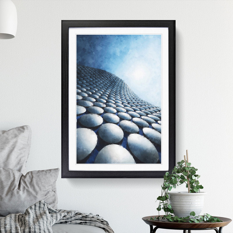 The Bullring in Birmingham - Picture Frame Painting Print, 33cm H x 24cm W x 2cm D, Black Framed
