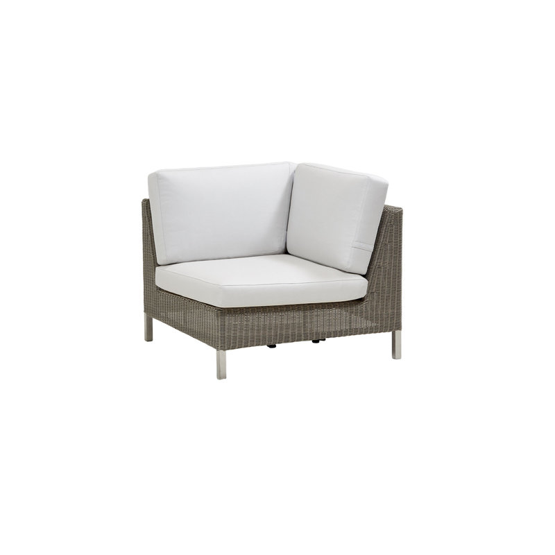 Connect Outdoor Wicker Reversible Patio Sectional with Cushions, Right Hand Facing, Taupe