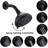 4.72" Matte Black Shower Head - High 6-Setting, Easy Installation, Rust , 1.8 Gpm Large Coverage,-121320243