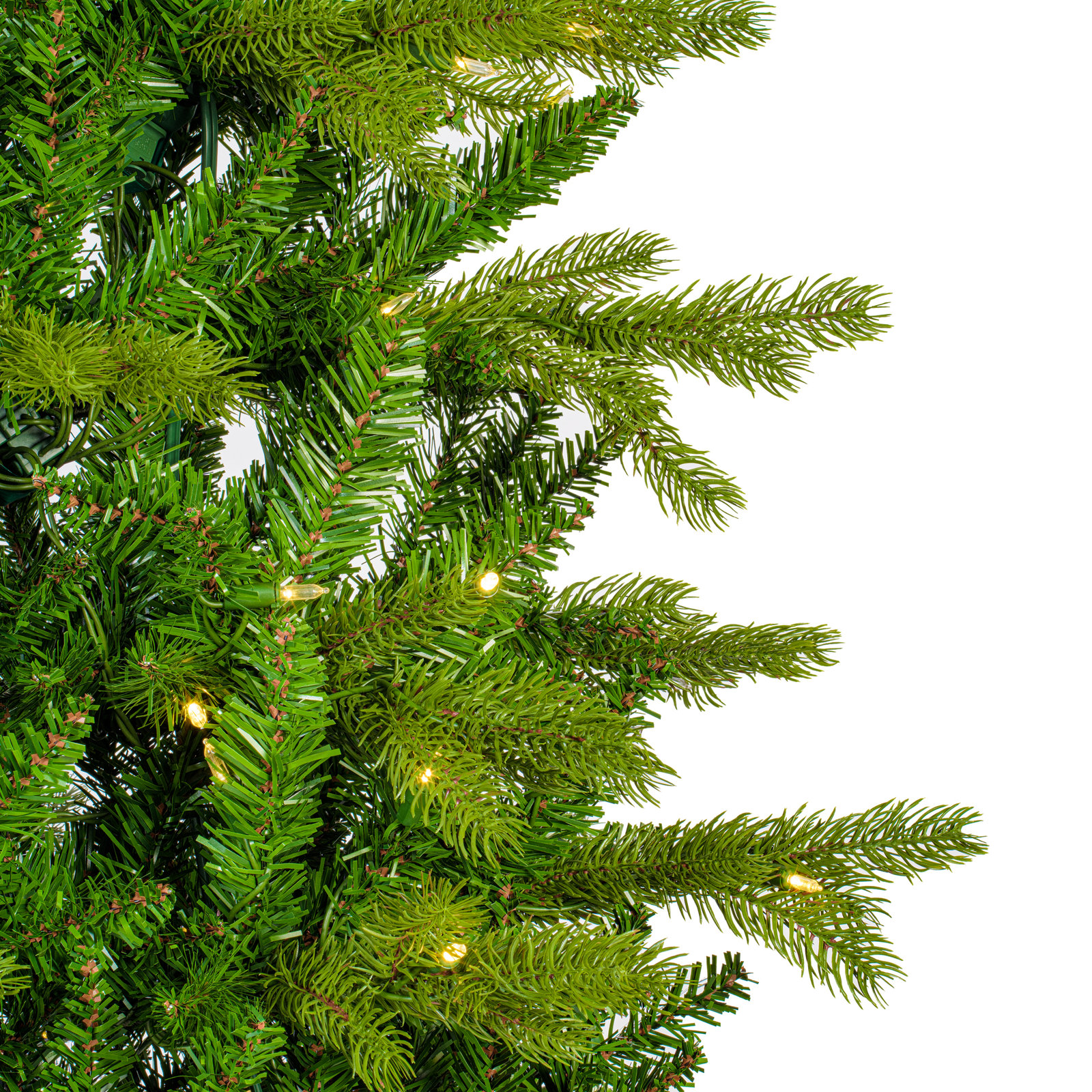 The Holiday Aisle® Balsam Spruce Slim Artificial Christmas Tree, Warm White Dura-Lit LED Lights, 7.5' H x 43" W