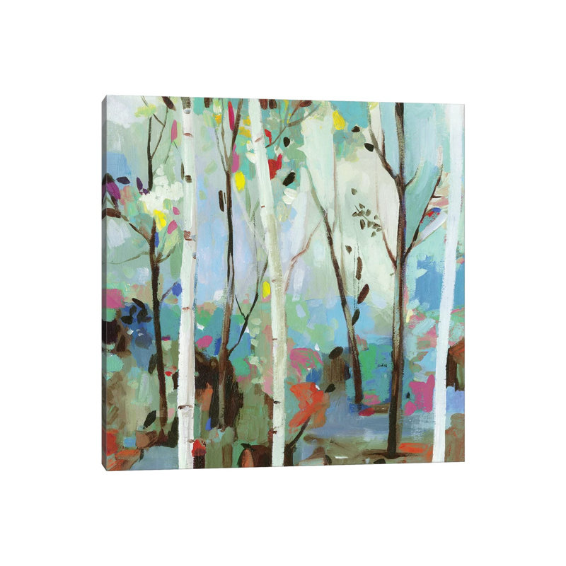 Birchwood Forest by Allison Pearce - Painting on Canvas, Wrapped Canvas, 30.48 cm H x 30.48 cm W