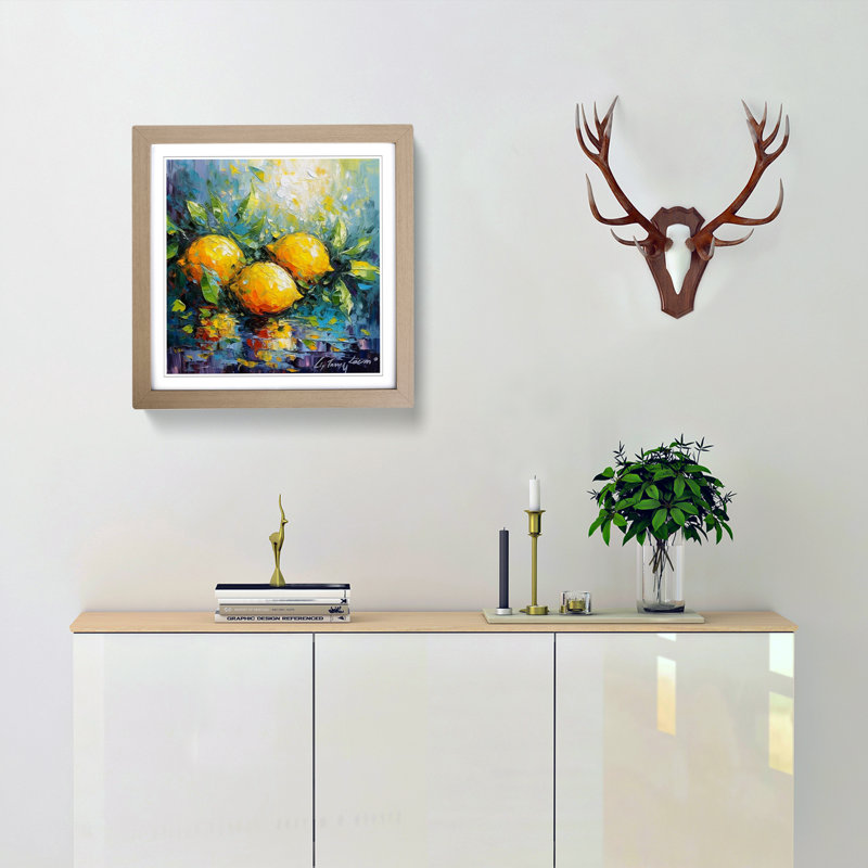 Single Picture Frame Print on Wood, Oak Framed