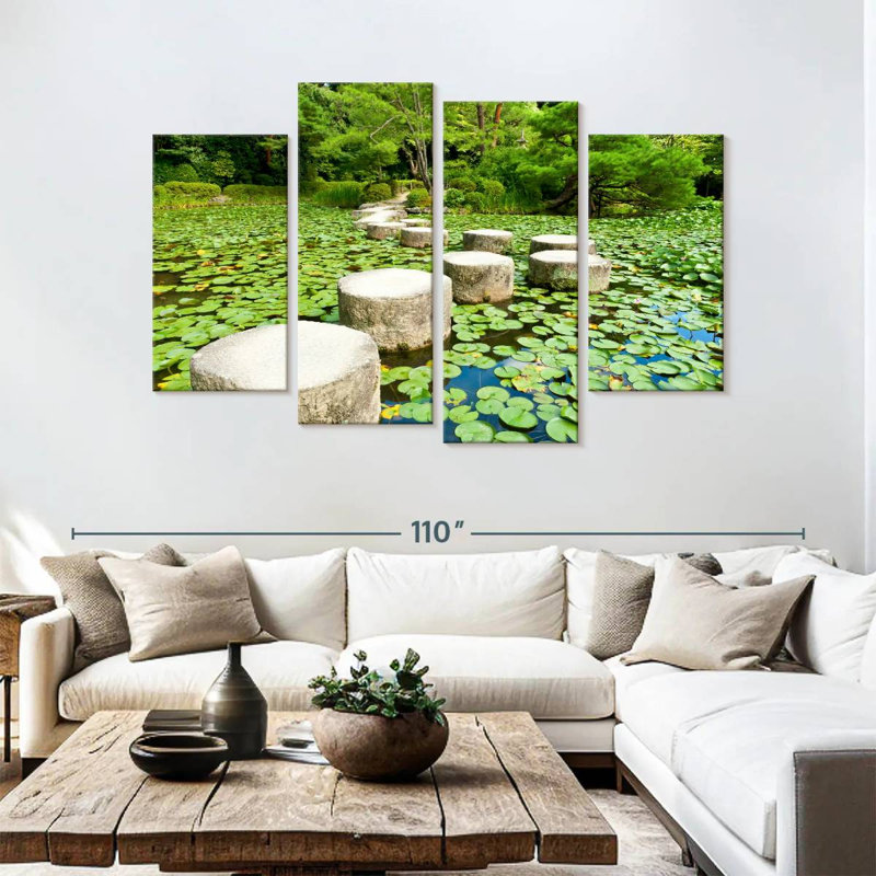 Harnek Japanese Stone Bridge, 54" H x 84" W