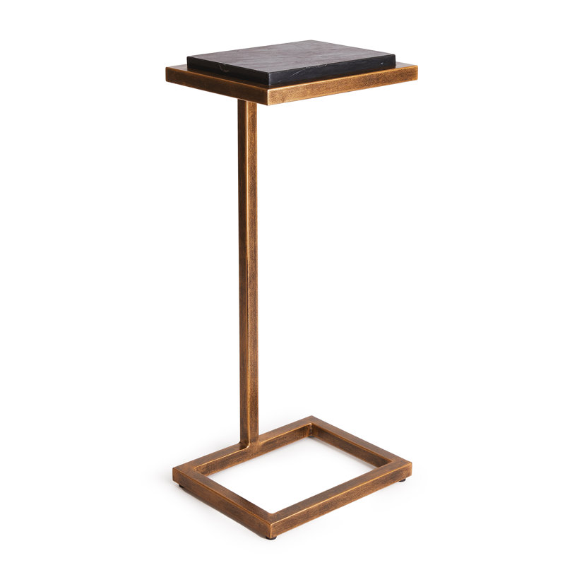 Winston Marble End Table, Black