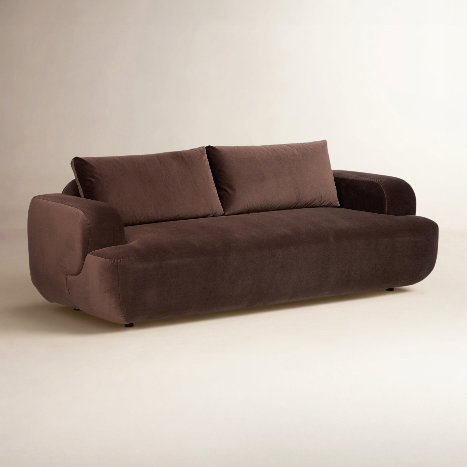 Fontaine 90'' Upholstered Sofa, Surrey Cocoa Cotton Blend