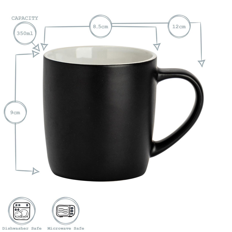 Porcelain Coffee Mug, Black