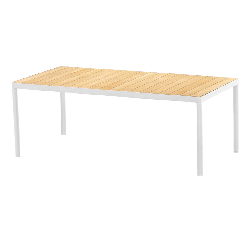 Riad Outdoor Dining Table, 29.5" H x 94.5" W x 39.38" D, White
