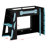 Multifunctional Loft Bed With Study Desk, Ample Storage Shelves & Customizable RGB Illumination-967856568