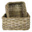 Paniers carrés, rotin, ensemble / 2-61477116-61477056
