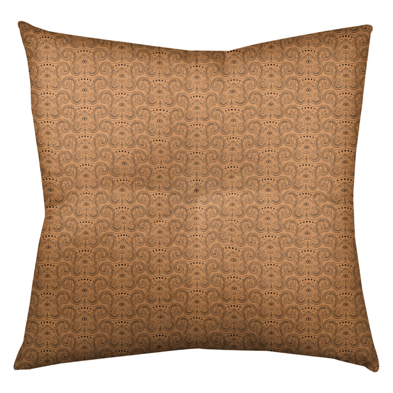 Coussin décoratif en toile Katelyn Elizabeth, 26 po x 26 po, Orange