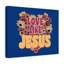Love Like Jesus Flower Heart - Wrapped Canvas Print