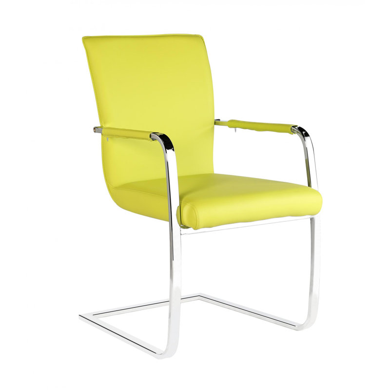 Octavia Upholstered Metal Armchair, Green