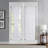 52 x 72 Inch 2 Sheer White French Door Curtains with 2 Tie-Backs -777610192-777610204