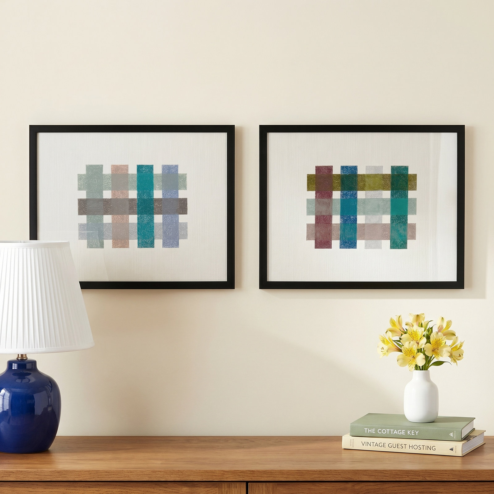 Gridlock Horizontal by Beth James, Black Framed, 30'' H x 76'' W x 1.25'' D