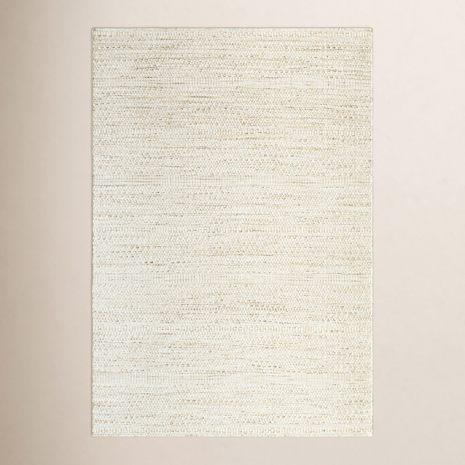 Lavande Hand-Woven Beige Rug, Rectangle 5' x 7'6"