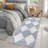 Machine Washable Rugs Distressed Trellis Rug for Living Room Non Slip Stain Resistant Carpet Modern Checkered Farmhouse Floor Cover-1309392285